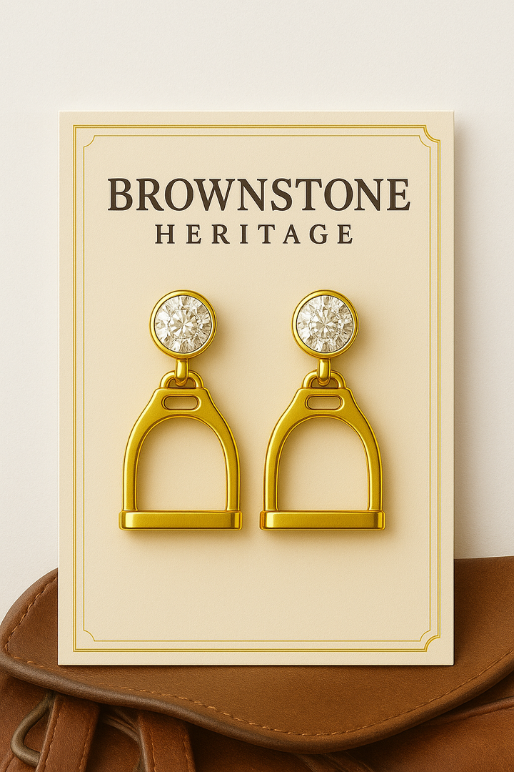 Gilded Stirrup Earrings