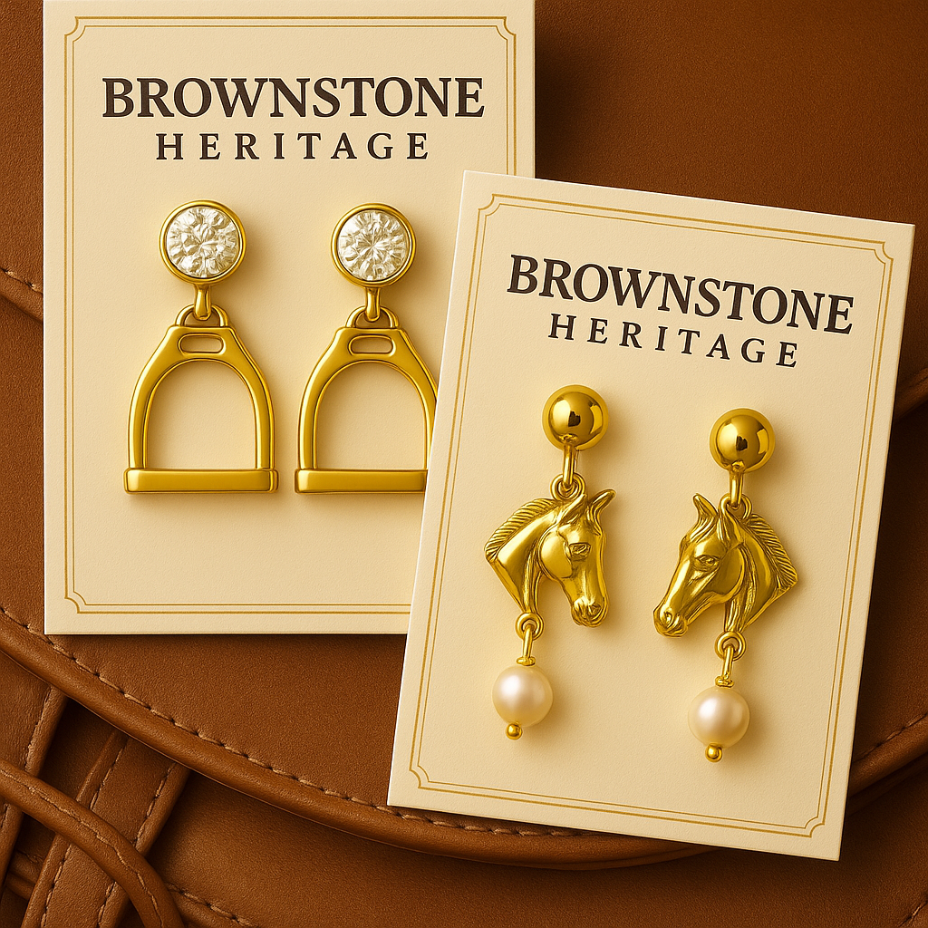Gilded Stirrup Earrings