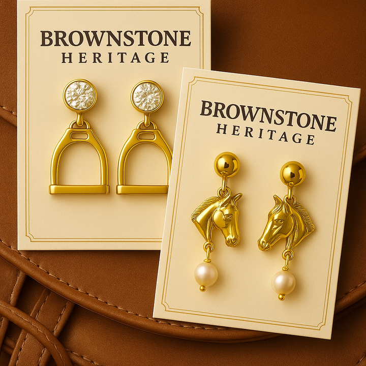 Gilded Stirrup Earrings