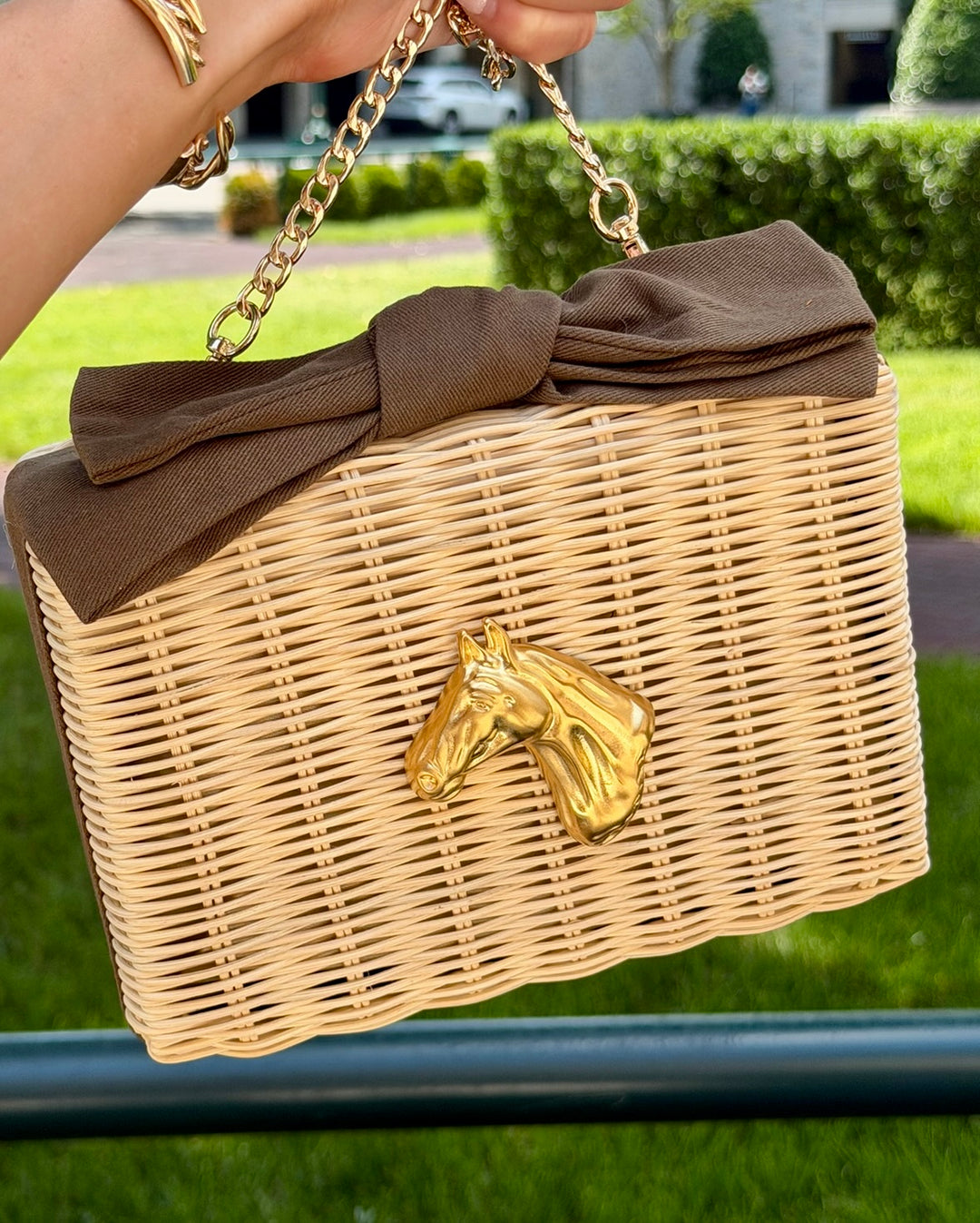 Derby Bow Clutch - Brown