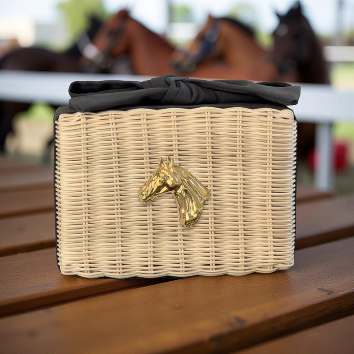 Derby Bow Clutch - Charcoal