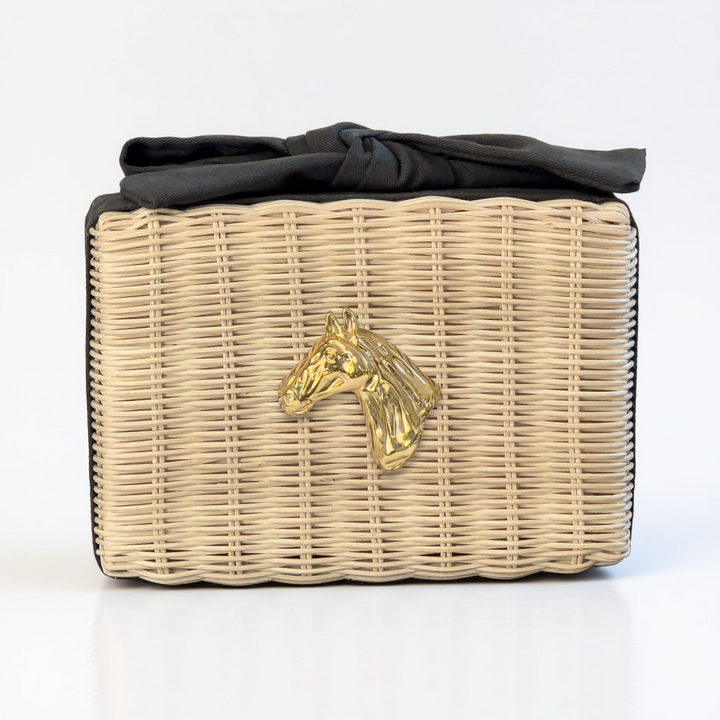 Derby Bow Clutch - Charcoal