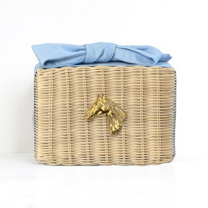 Derby Bow Clutch - Sky Blue
