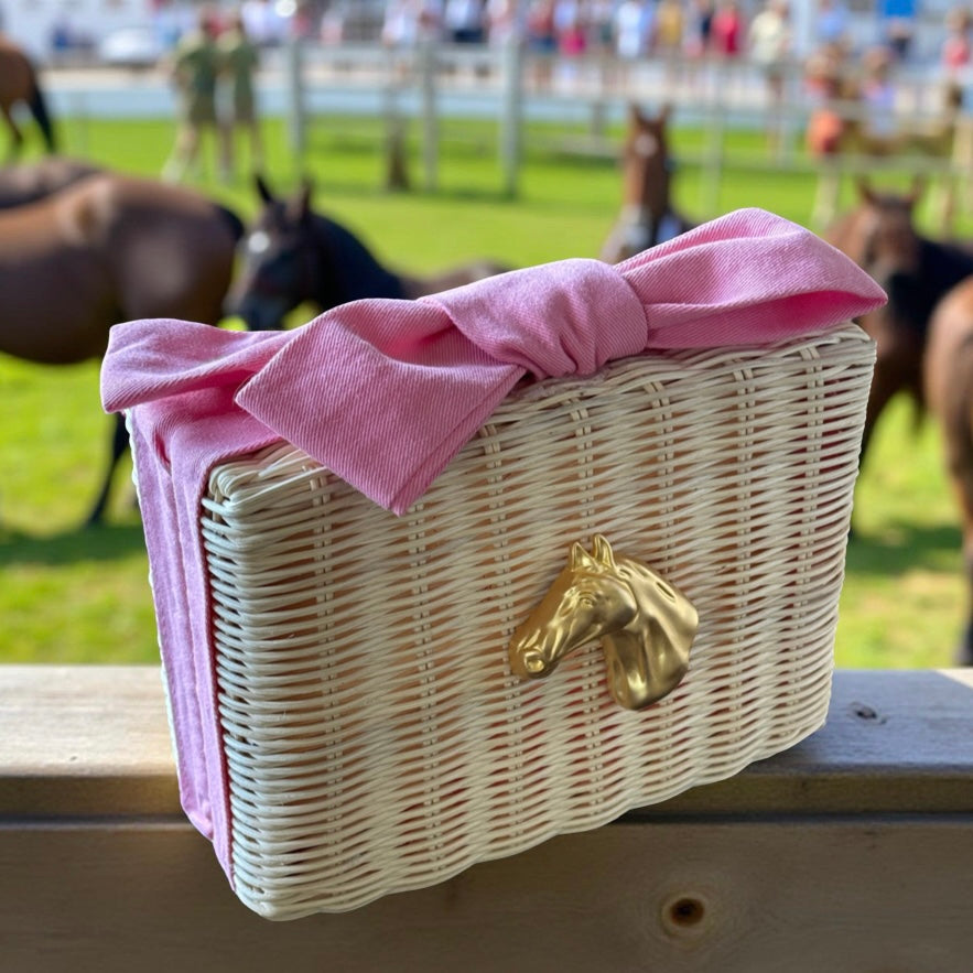Derby Bow Clutch - Pink