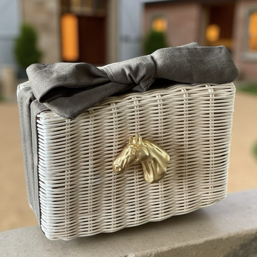 Derby Bow Clutch - Brown