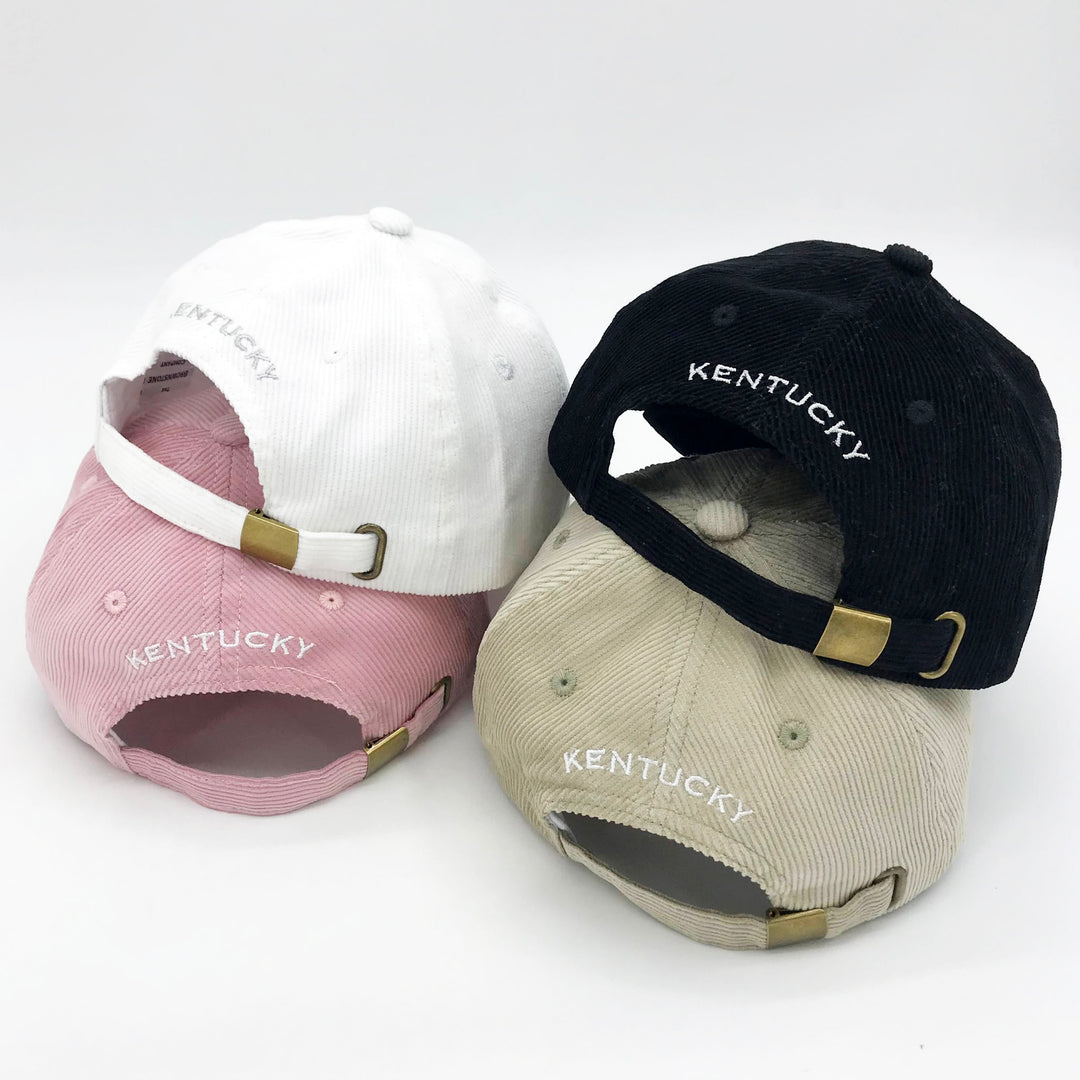 Black Corduroy Horsebit Hat